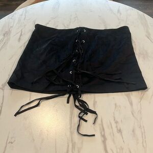 May & July suede like skirt with fringe